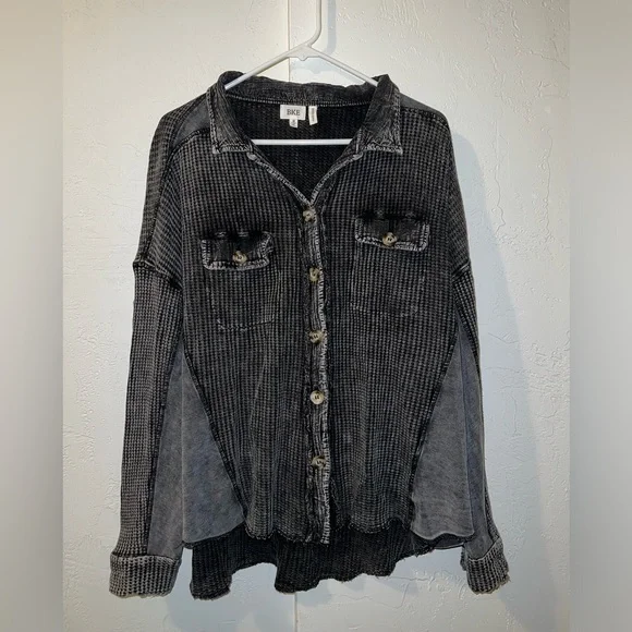 BKE Waffle Boyfriend Shacket - Picture 2 of 11